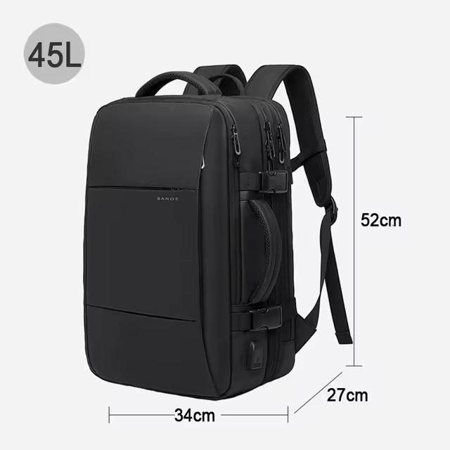 Large Capacity Waterproof Travel Backpack – Expandable and Anti-Theft