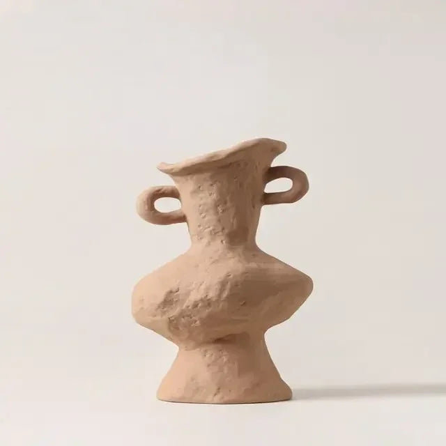 Textured Ceramic Vase for Home Decor – Minimalist Art Design