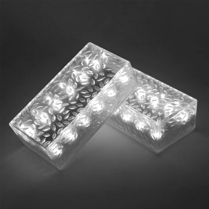 Set of 2 Solar LED Brick Lights - 10 Hour Outdoor Step Deck Illumination