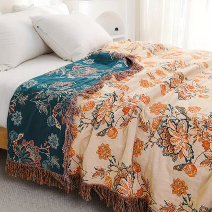Chic Cotton Throw Blanket for Cozy Living Spaces