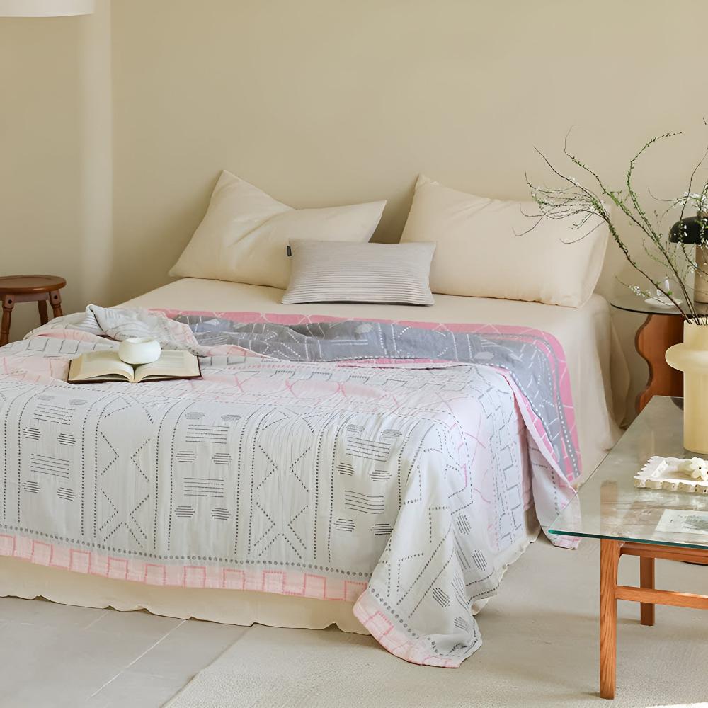 Artisan Woven Cotton Throw Blanket for Cozy Living