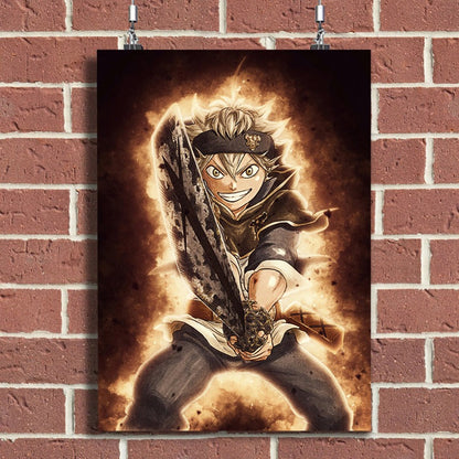 Canvas Art Print of Anime Fighter Character for Wall Decor