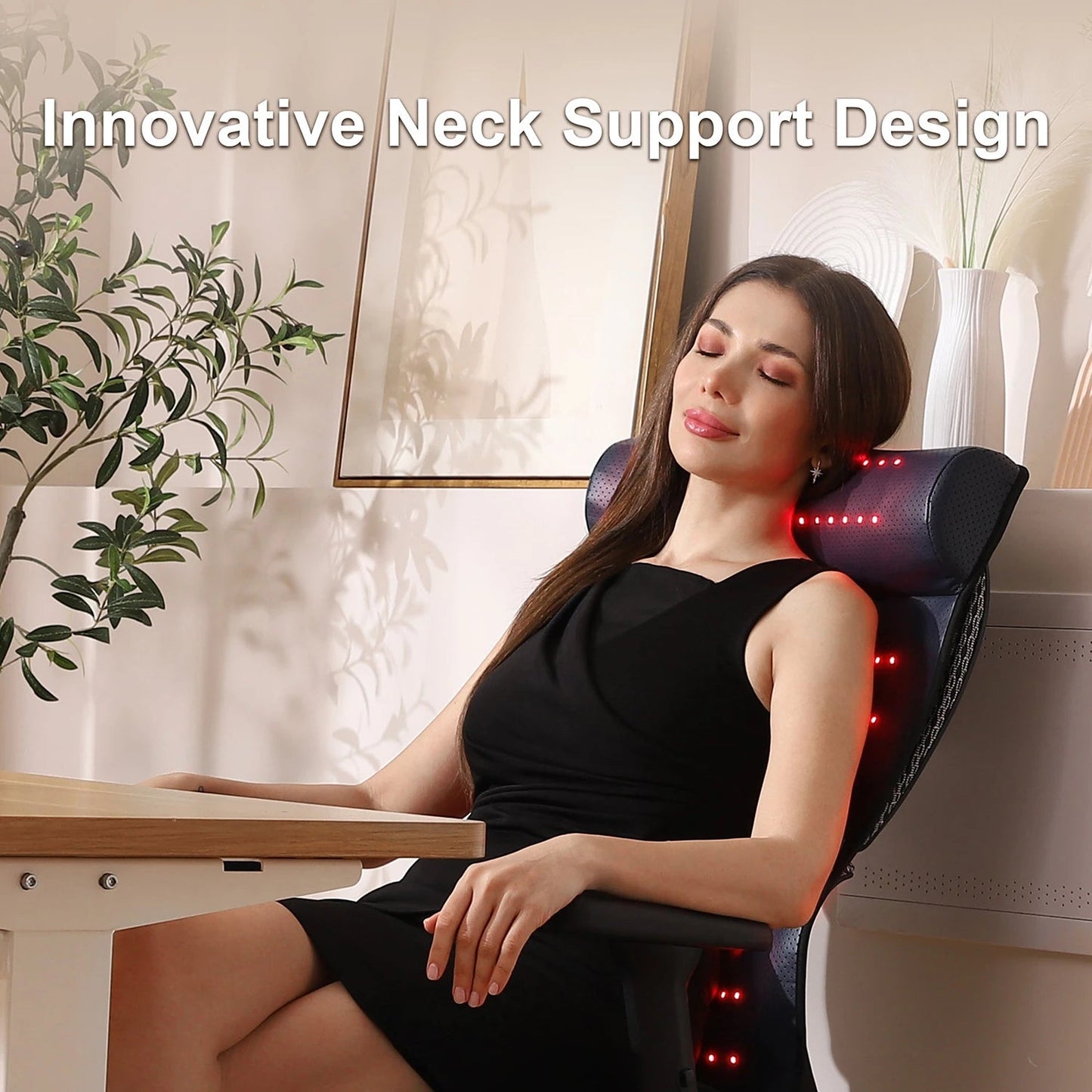 Infrared Heat Pad for Body Relief – Red Light Therapy Mat with Neck Support, 660nm & 850nm