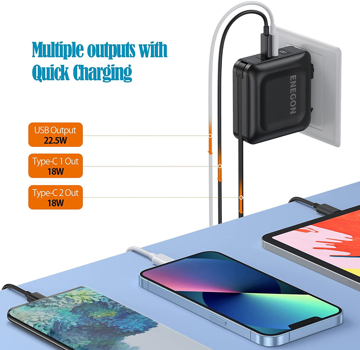 UltraCharge 15000: Portable Power Bank with Fast Charging
