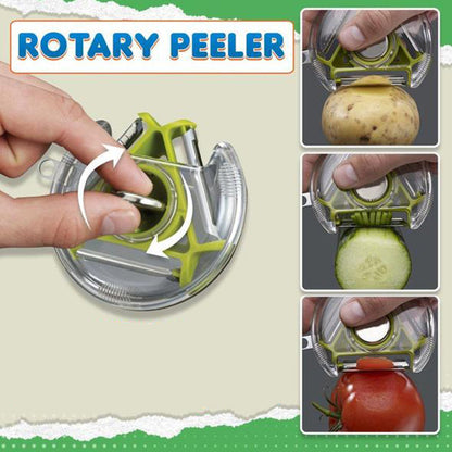 Versatile 3-in-1 Stainless Steel Peeler for Quick Prep
