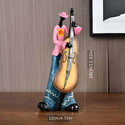 Artistic Jazz Ensemble Resin Sculpture for Home Décor