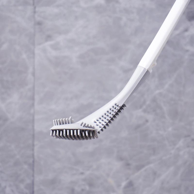 Sleek Silicone Toilet Brush with Innovative Triangular Head