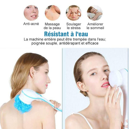 All-in-One Electric Body Scrubber with 5 Brush Heads