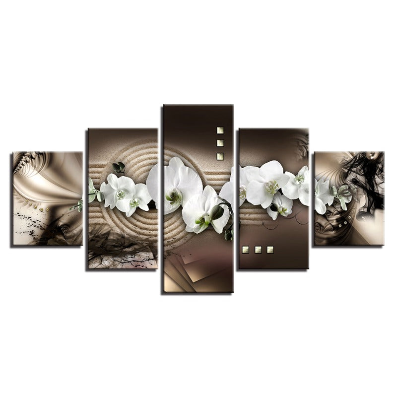 Stunning Five-Piece Floral Canvas Art for Home Decor
