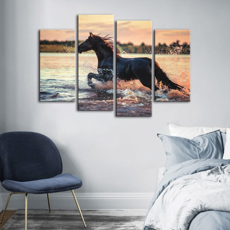 Stunning Equine Canvas Art - 4 Piece Set for Your Space