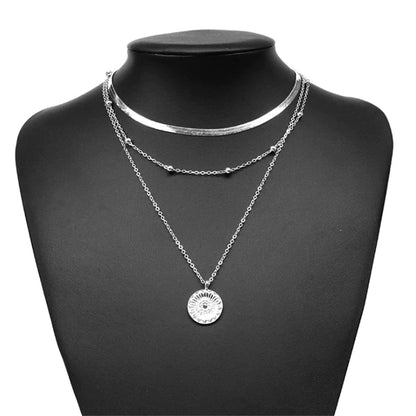 Triple Silver Necklace