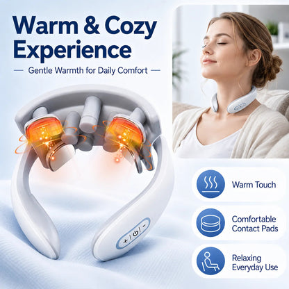 Neck Massager with 5 Settings, Soothing Heat, Comfortable Design for Home, Office & Travel