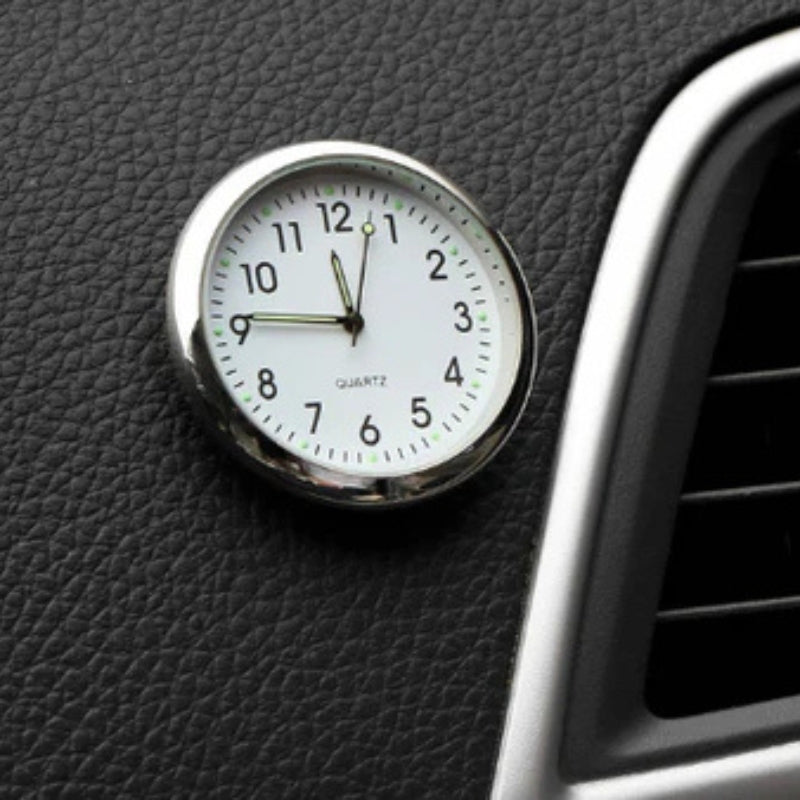Mini Analog Car Interior Watch - Self-Adhesive Stylish Design