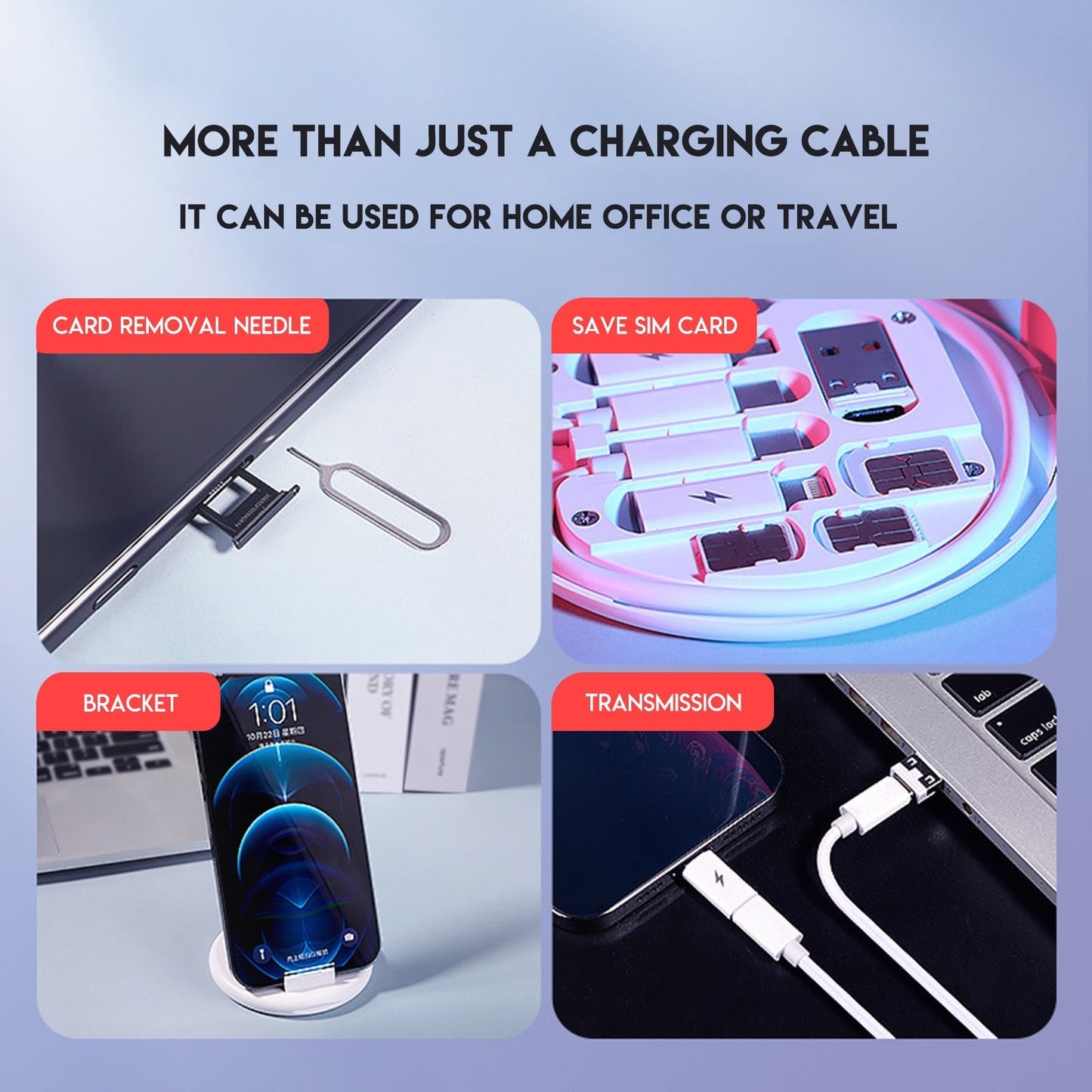 Universal Cable Organizer with Multi-Charging Capability