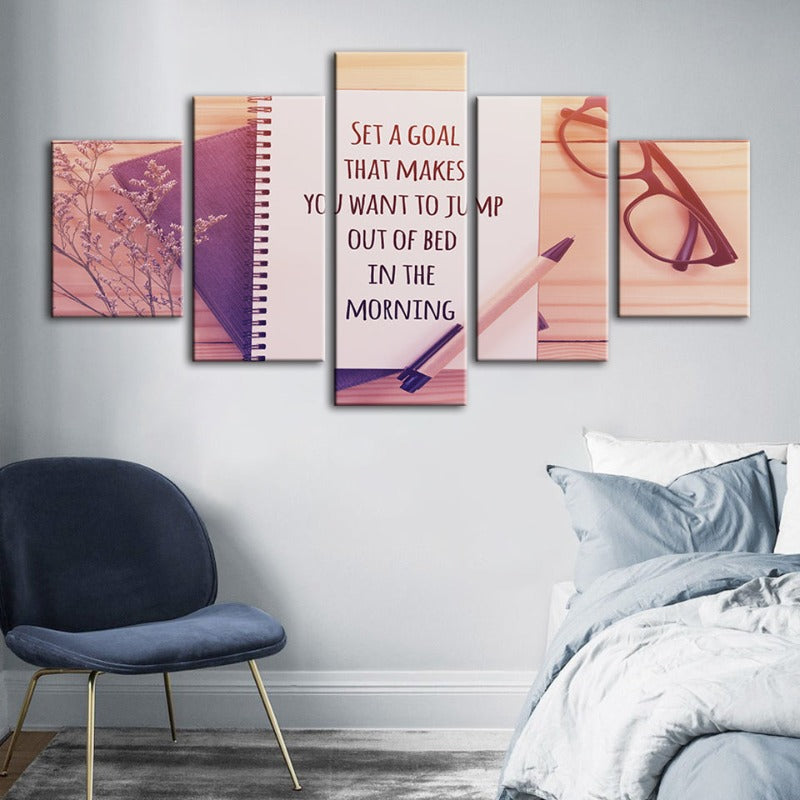 Set of 5 Uplifting Canvas Prints for Your Home