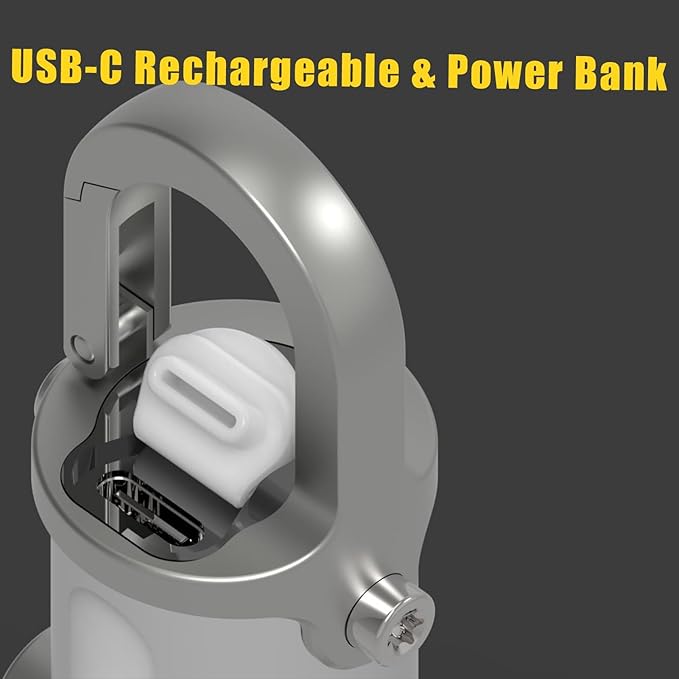 Pocket-Size Rechargeable Keychain Light with USB-C
