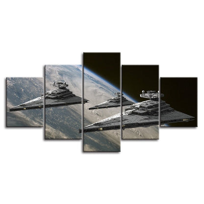 5 Piece Captivating Celestial Canvas Art Set