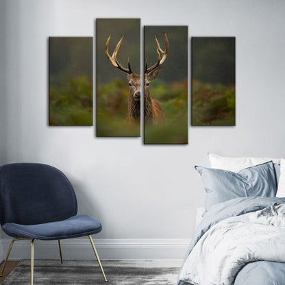 Enchanting Forest Deer - 4-Piece Canvas Art Set