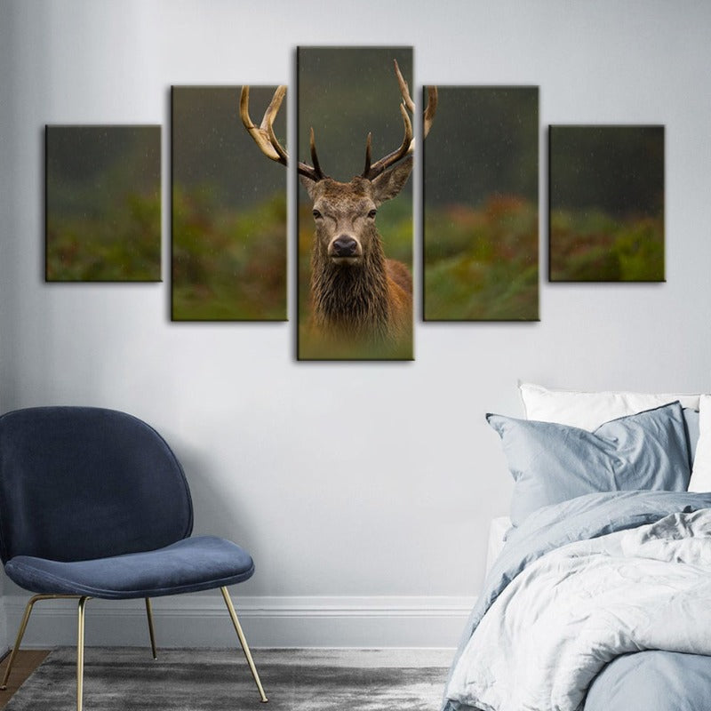 Serene Forest Friends - 5 Piece Canvas Art Set