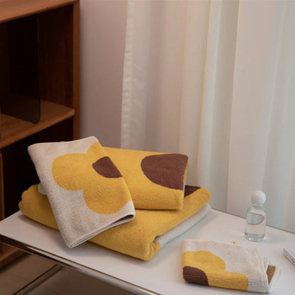 Vibrant Garden Blossom Cotton Bath Towel
