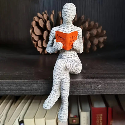 Elegant Book Lover Figurine for Home Décor