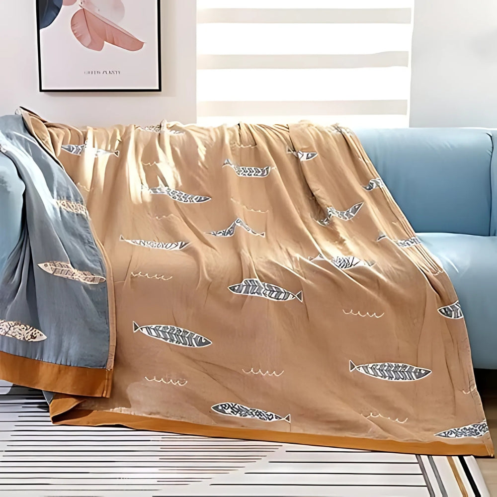CozyWave Cotton Reversible Blanket for All Seasons