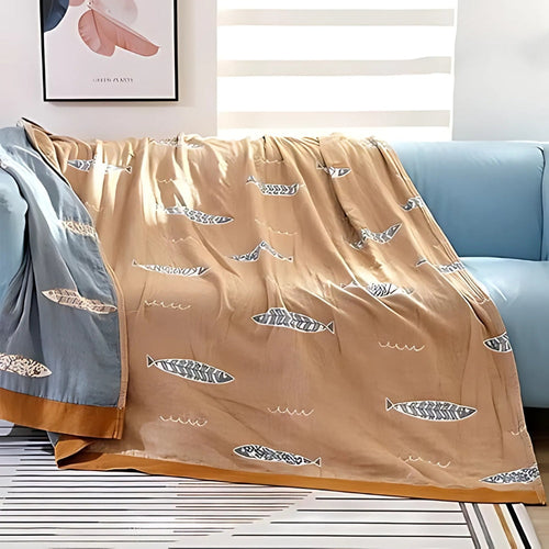 CozyWave Cotton Reversible Blanket for All Seasons