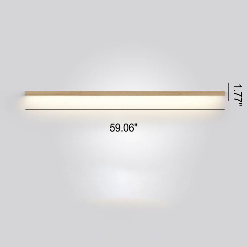 Japanese LED Wall Lamp with Solid Wood Design - Modern Accent Light