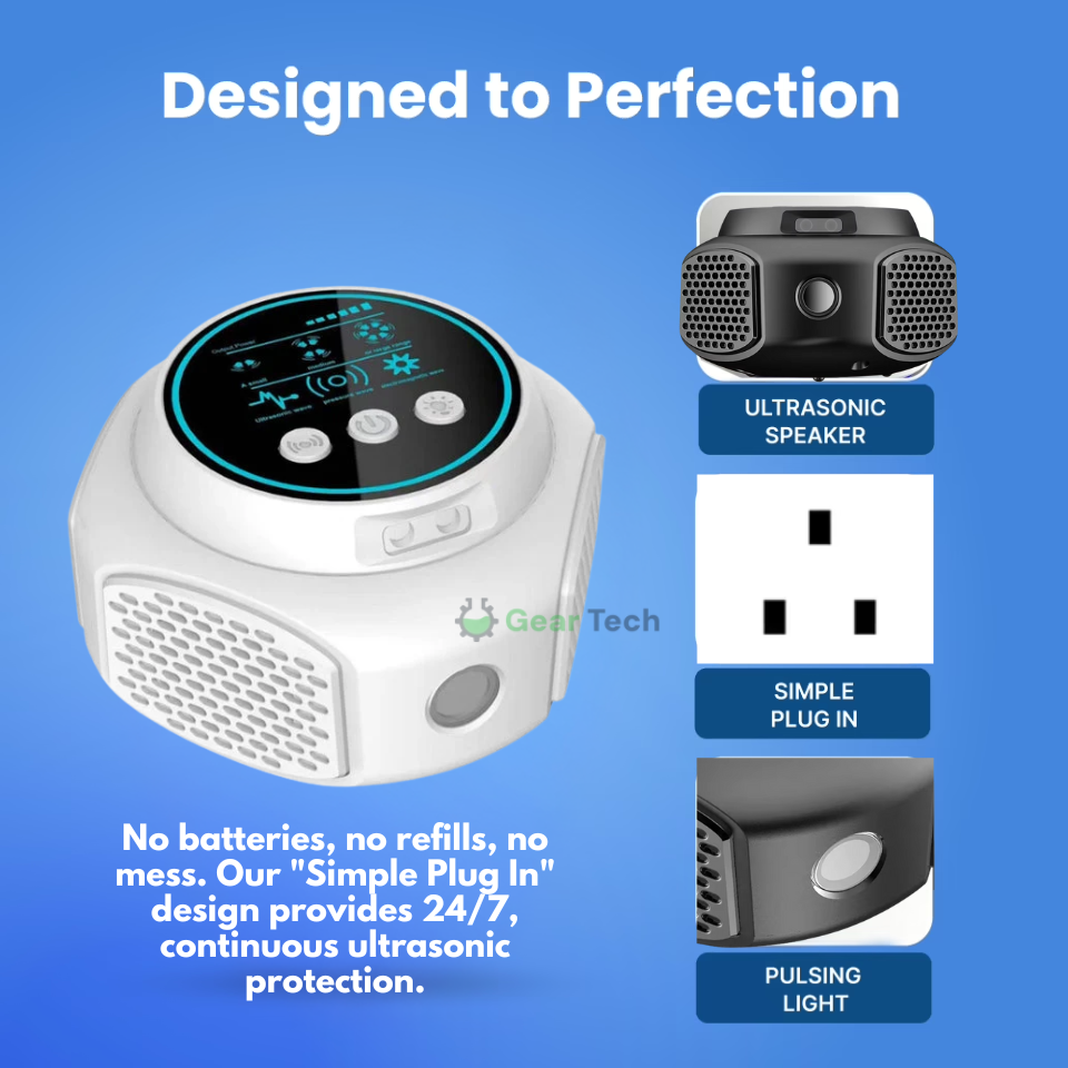 Ultrasonic Rodent Deterrent for Home and Garden Plug-In Device