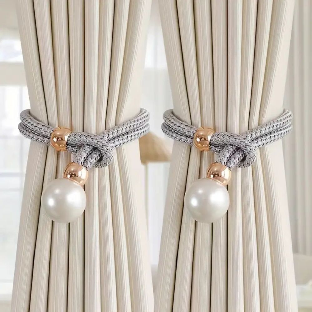 Chic Pearl Curtain Holdbacks | Set of 2