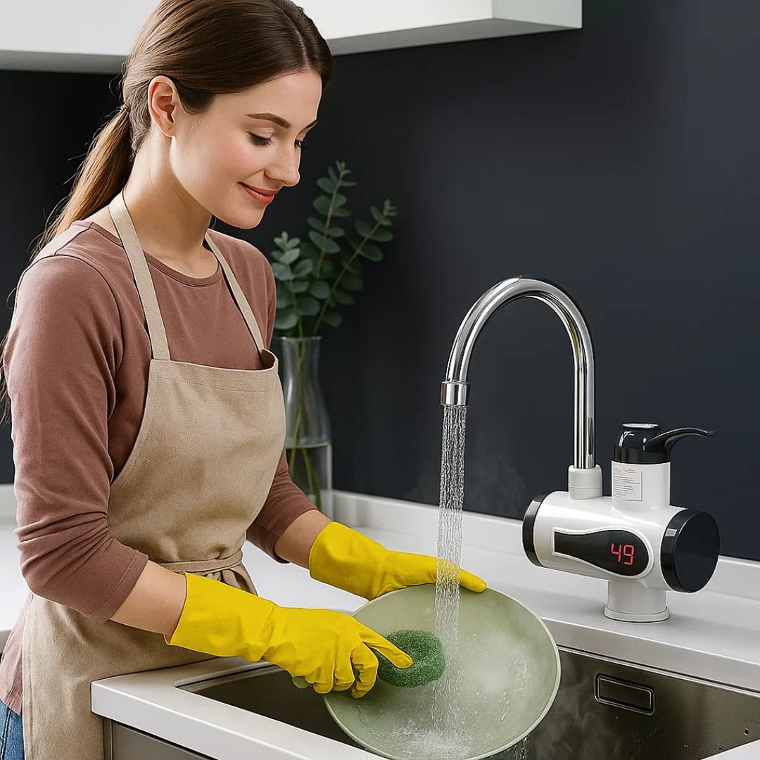 Compact Tankless Instant Hot Water Faucet – Energy-Efficient for Kitchens & Bathrooms