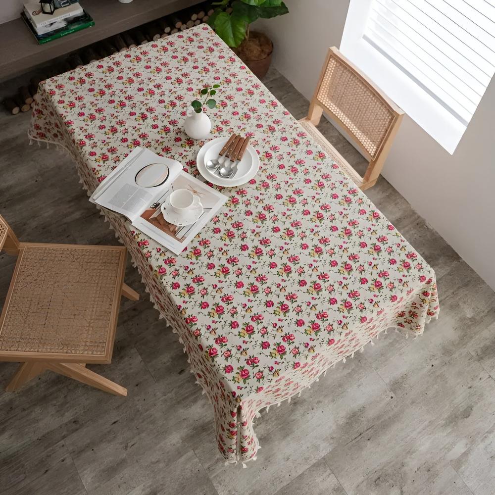 Charming Floral Table Cover for Elegant Dining