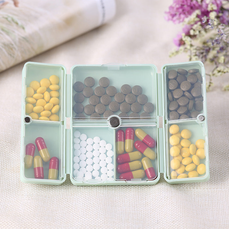 Portable Medication Organizer with 7 Compartments