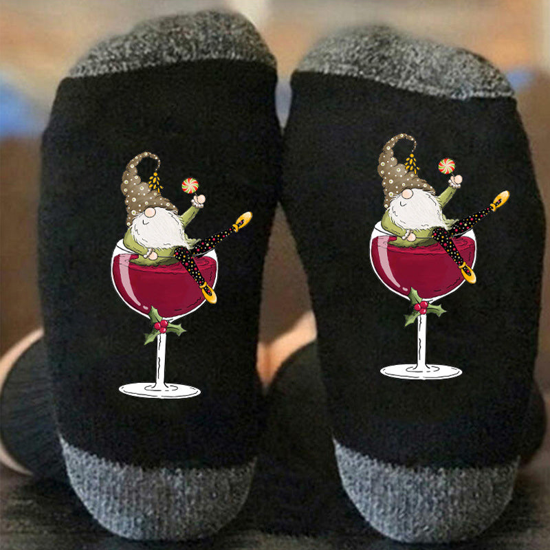 Buy One Get One Free | Creative Unisex Crew Socks for Wine Lovers