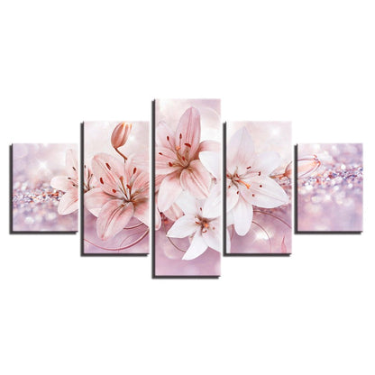 Stunning 5-Piece Floral Canvas Art for Elegant Spaces