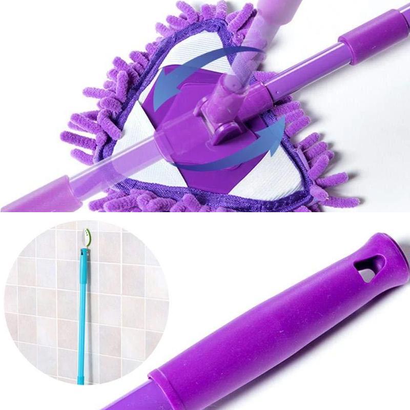Triangular Mop with Adjustable Rotating Head for Cleaning