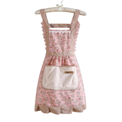 Apron with Floral Design for Kitchen Use