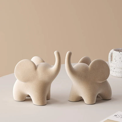 Charming Elephant Resin Statues for Good Fortune