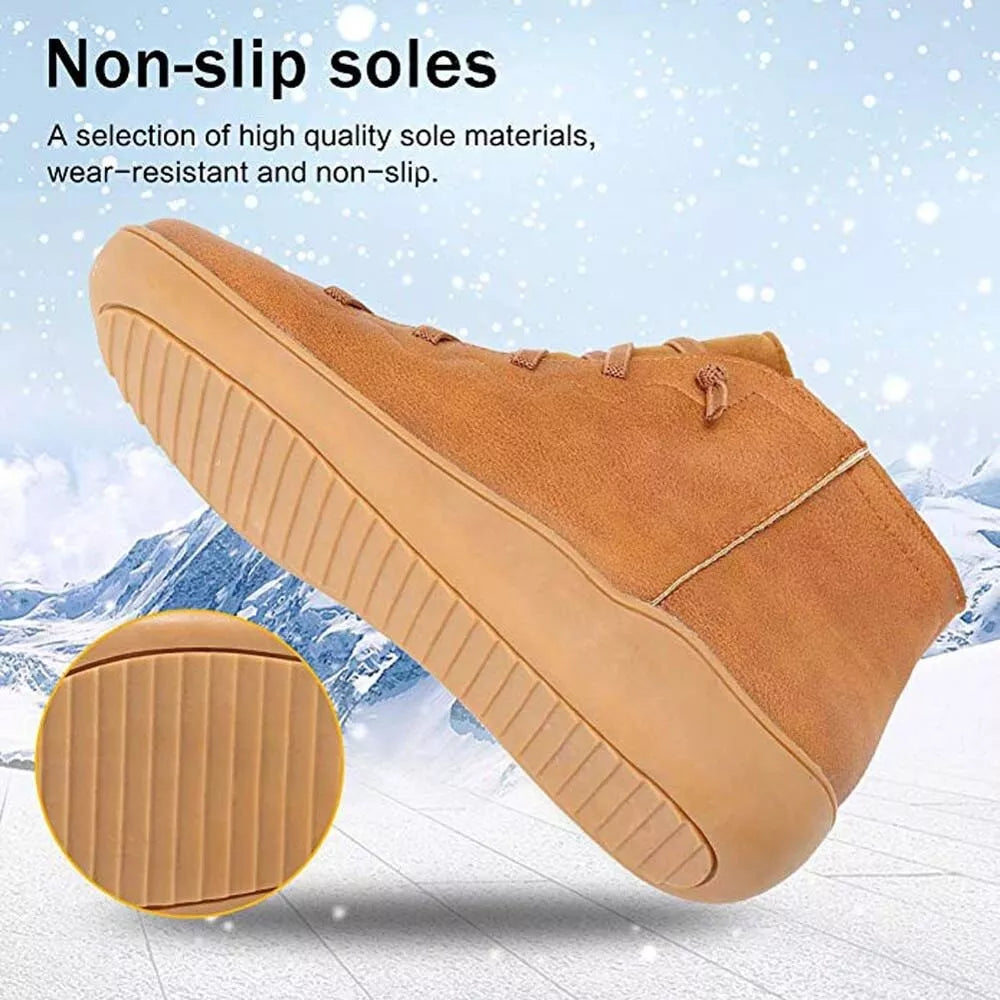 Slip-Resistant Leather Ankle Boots for Everyday Elegance