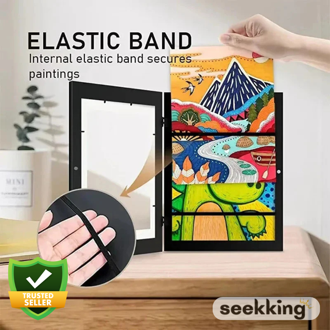 Magnetic Frame for Creative Display of Children's Artwork