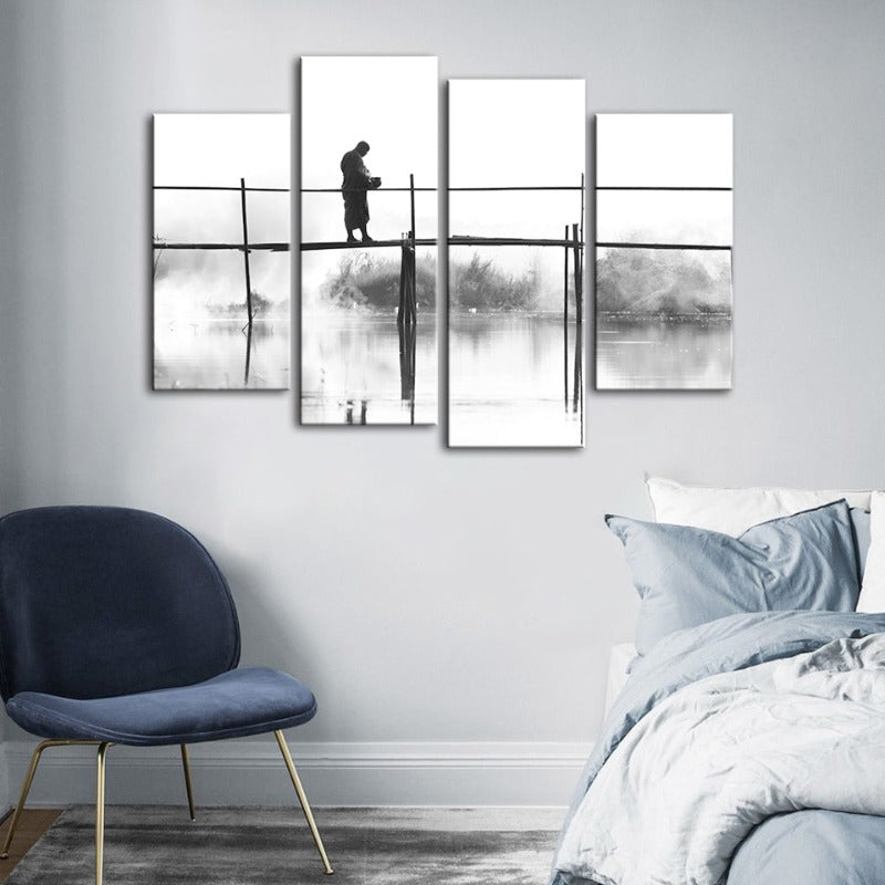 Tranquil Waterscape - Four-Piece Canvas Art Set