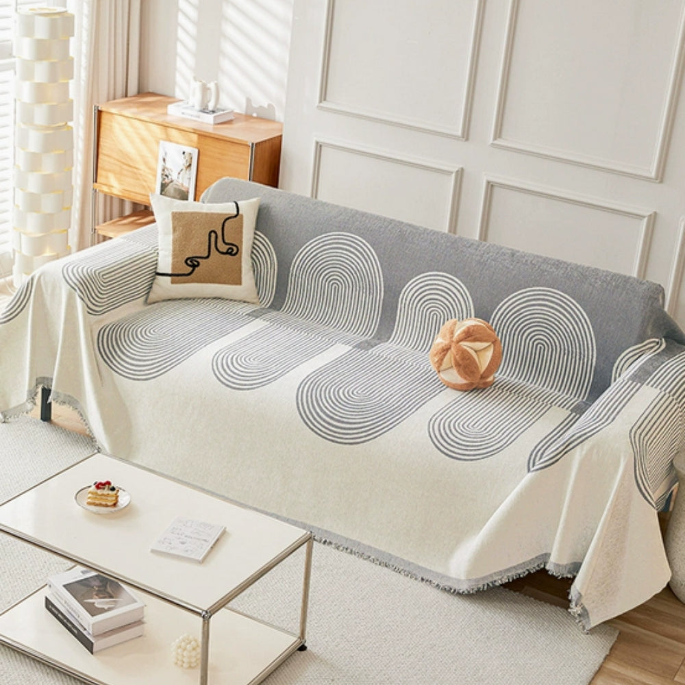 Chic Chenille Sofa Protector with Dual-Sided Comfort