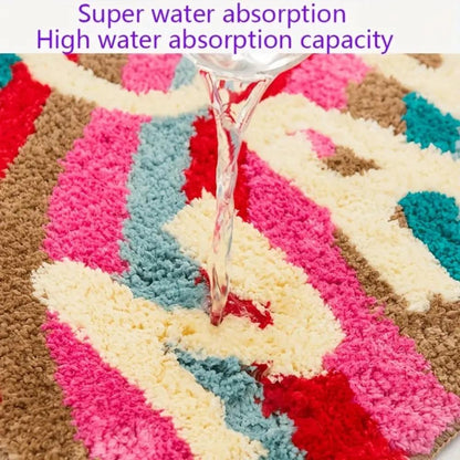 Luxurious Microfiber Bath Mat with Playful Design