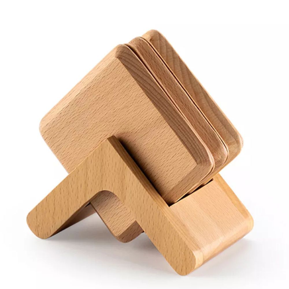 Artisan Wooden Coaster Collection | Set of 6