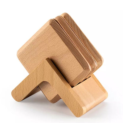 Artisan Wooden Coaster Collection | Set of 6