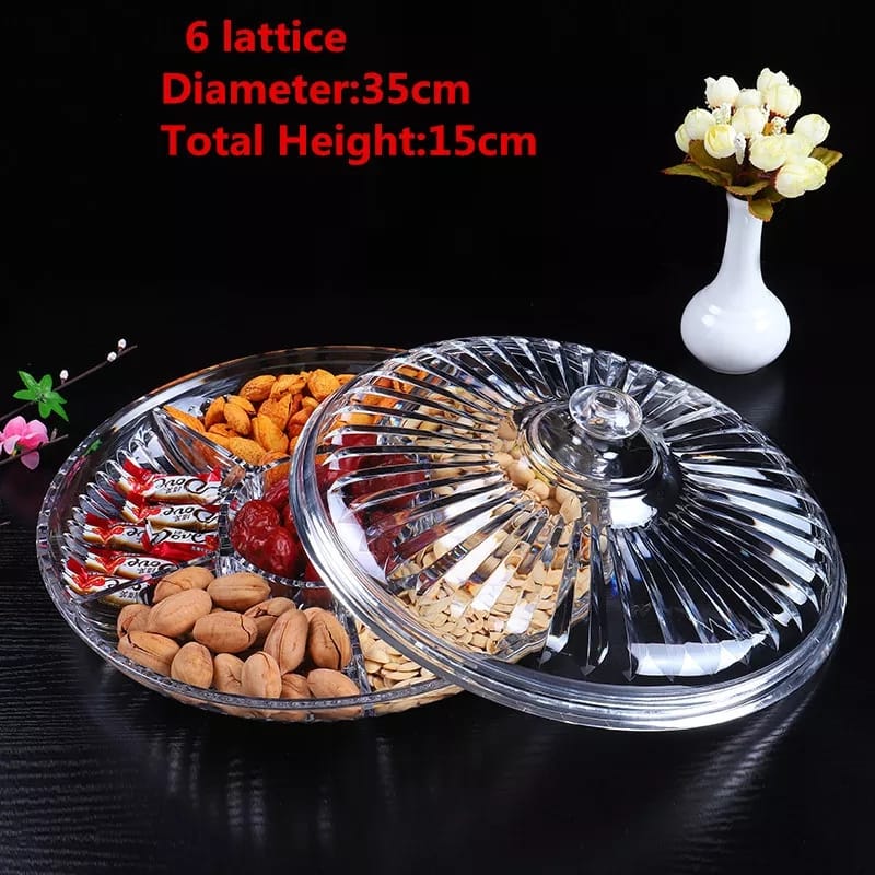 Transparent Acrylic Snack Organizer with Secure Lid