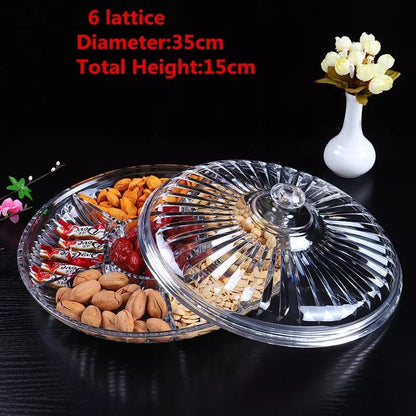 Transparent Acrylic Snack Organizer with Secure Lid
