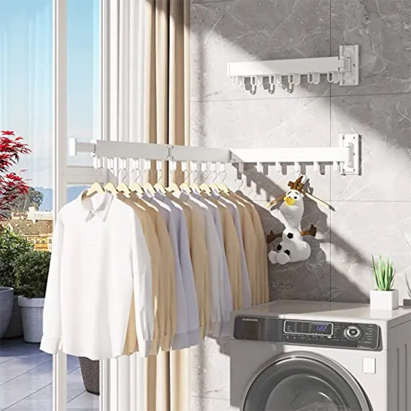 Folding Drying Rack with Aluminum Alloy Ring Hook