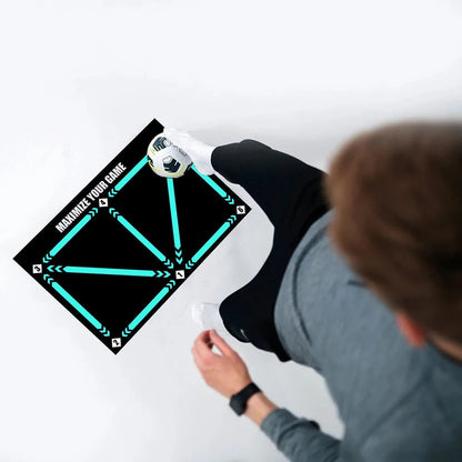 Football Training Mat with Non-Slip Rubber, Marked Positions, Low Noise, 90 × 60 cm