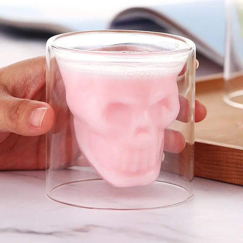 Gothic Skull-Shaped 3D Drinking Glass | SkullBrew